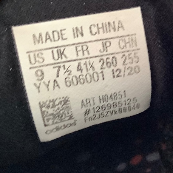 Womens 9/Mens 8 Adidas 4.0 Ultraboost DNA Black/Multicolor/White H 04851USED - Picture 10 of 10